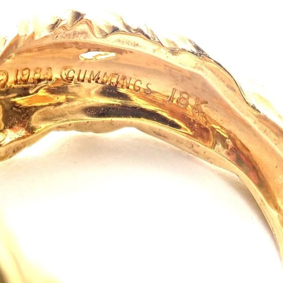 Authentic! Angela Cummings 18k Yellow Gold Large Aquamarine Ring - Picture 7 of 8